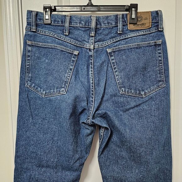 Wrangler Jeans Men’s 34X30 Blue Straight Leg Western Denim Mid-Rise GUC - Picture 9 of 9